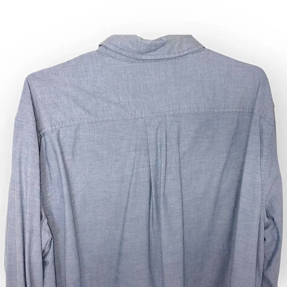 Eddie Bauer Mens Blue Oxford Long‎ Sleeves Sz XL Classicore Preppy Long Sleeves